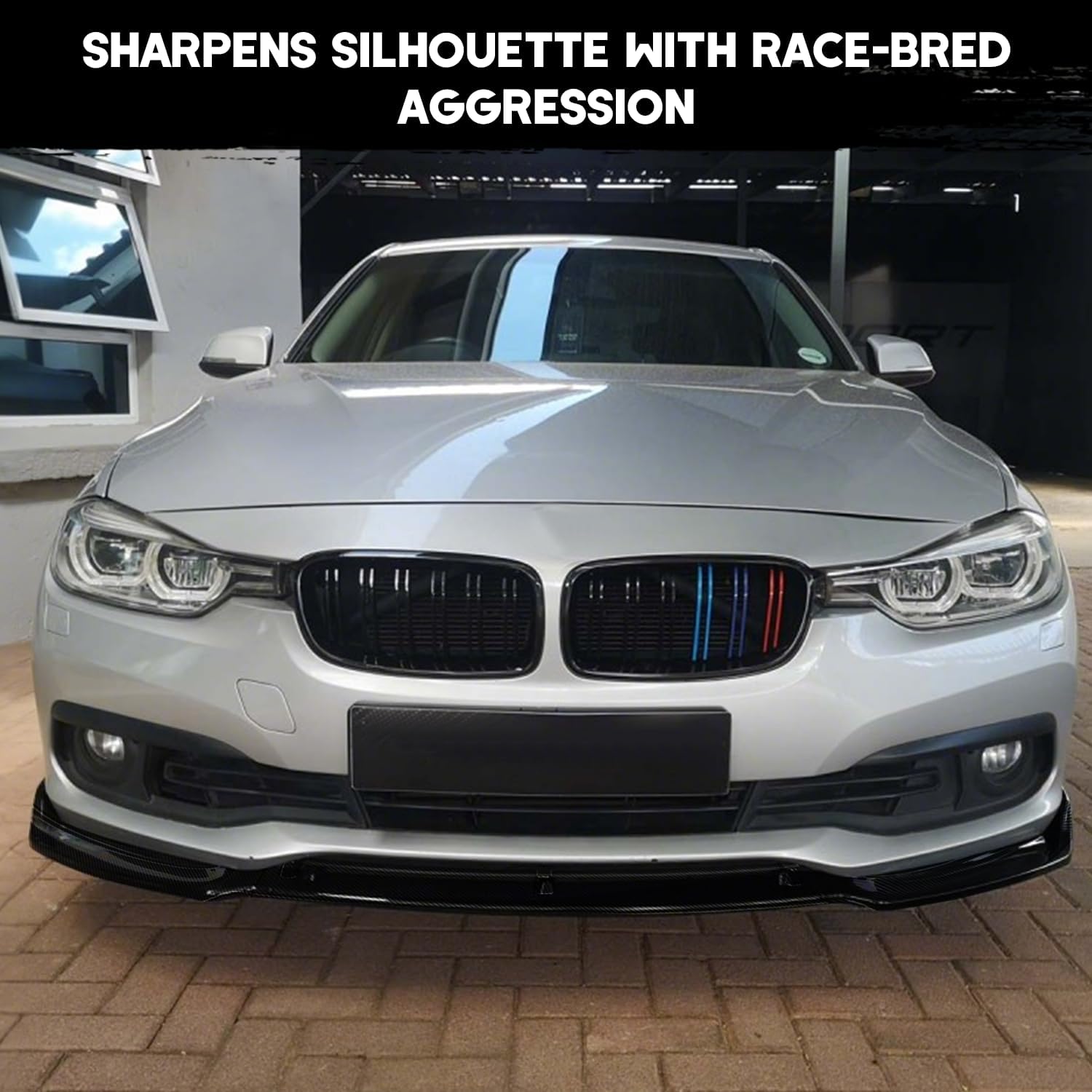 Front Bumper Lip Splitter Spoiler for 2013-2018 BMW 3 Series F30 F31 F35 320i 325i 328i 335i Base Replacement Front Parts Accessories (Carbon Fiber)
