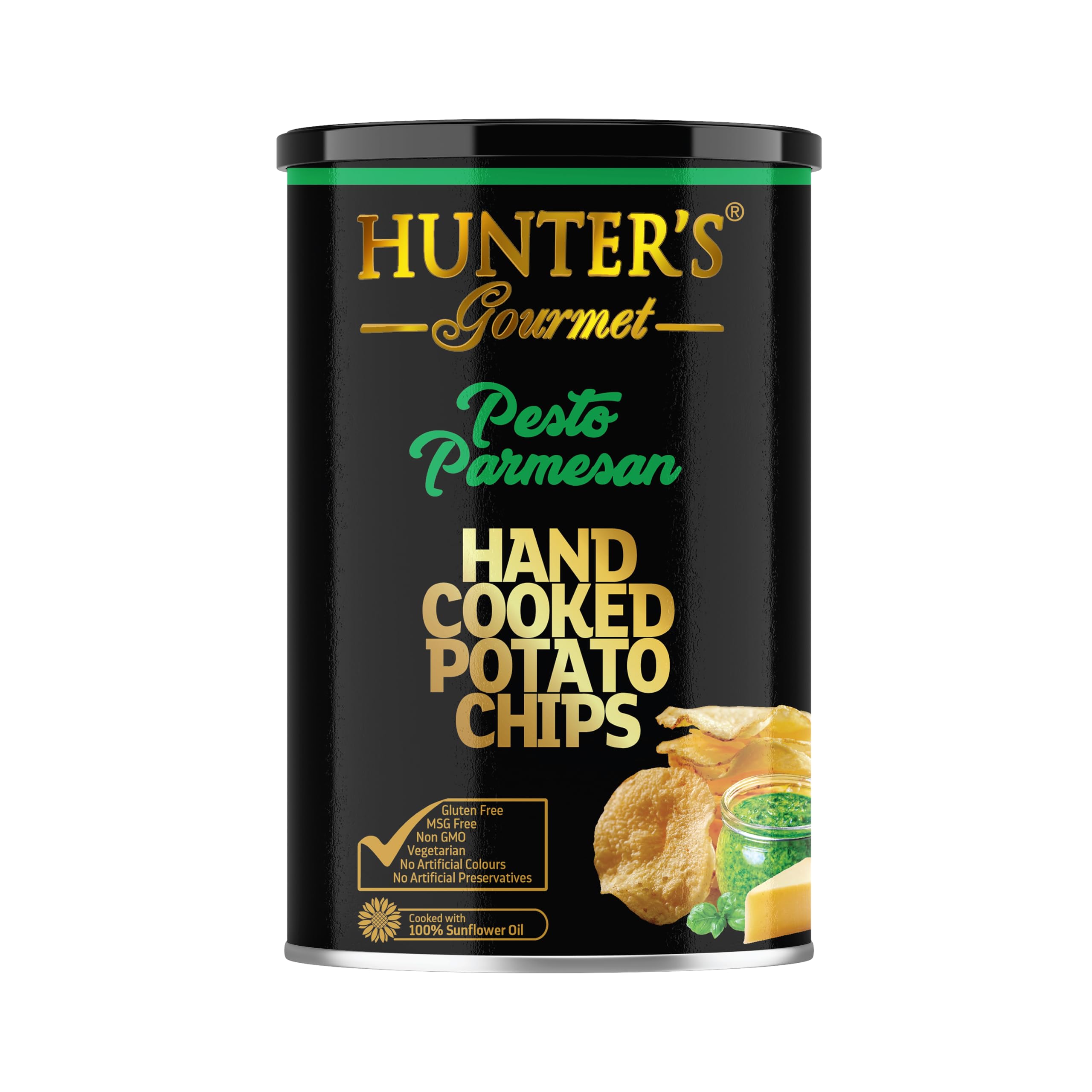 Pesto Parmesan Hand Cooked Potato Chips 150g