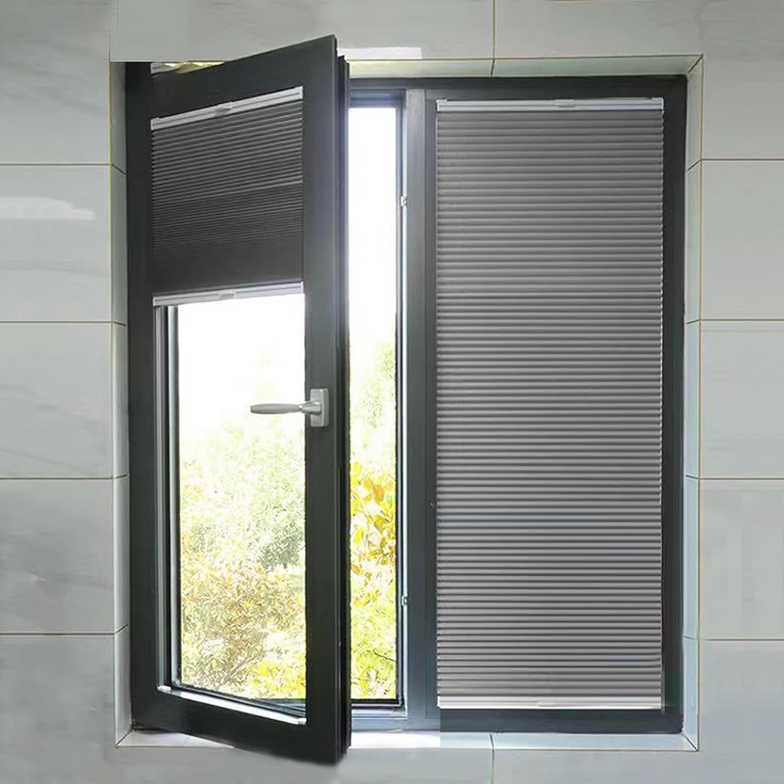 Cellular Shades,Light Filtering Cordless Honeycomb Blinds,Thermal Blackout Blinds,Top-down Bottom-up,Pleated Window Shades,privacy and sun protection,for Doors Windows (WxH: 45x120cm(17.7x47.2in))