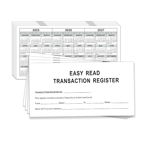 12 Pack Checkbook Register, Check Registers for Personal Checkbook, Thick