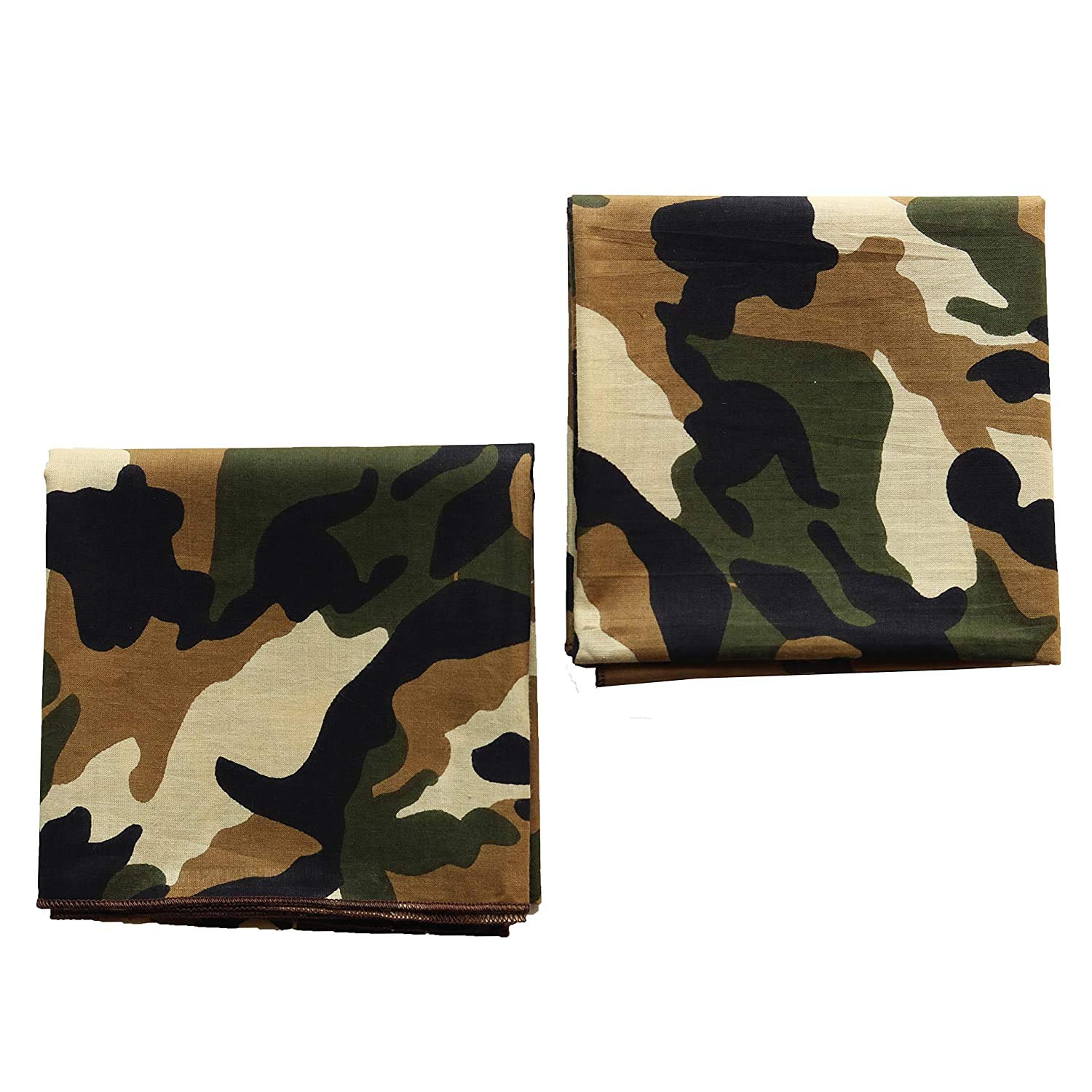 Camouflage Print Bandanas Cowboy Headband Handkerchiefs Head Wrap Scarf for Men's & Women's (Pack of 02)-image-22