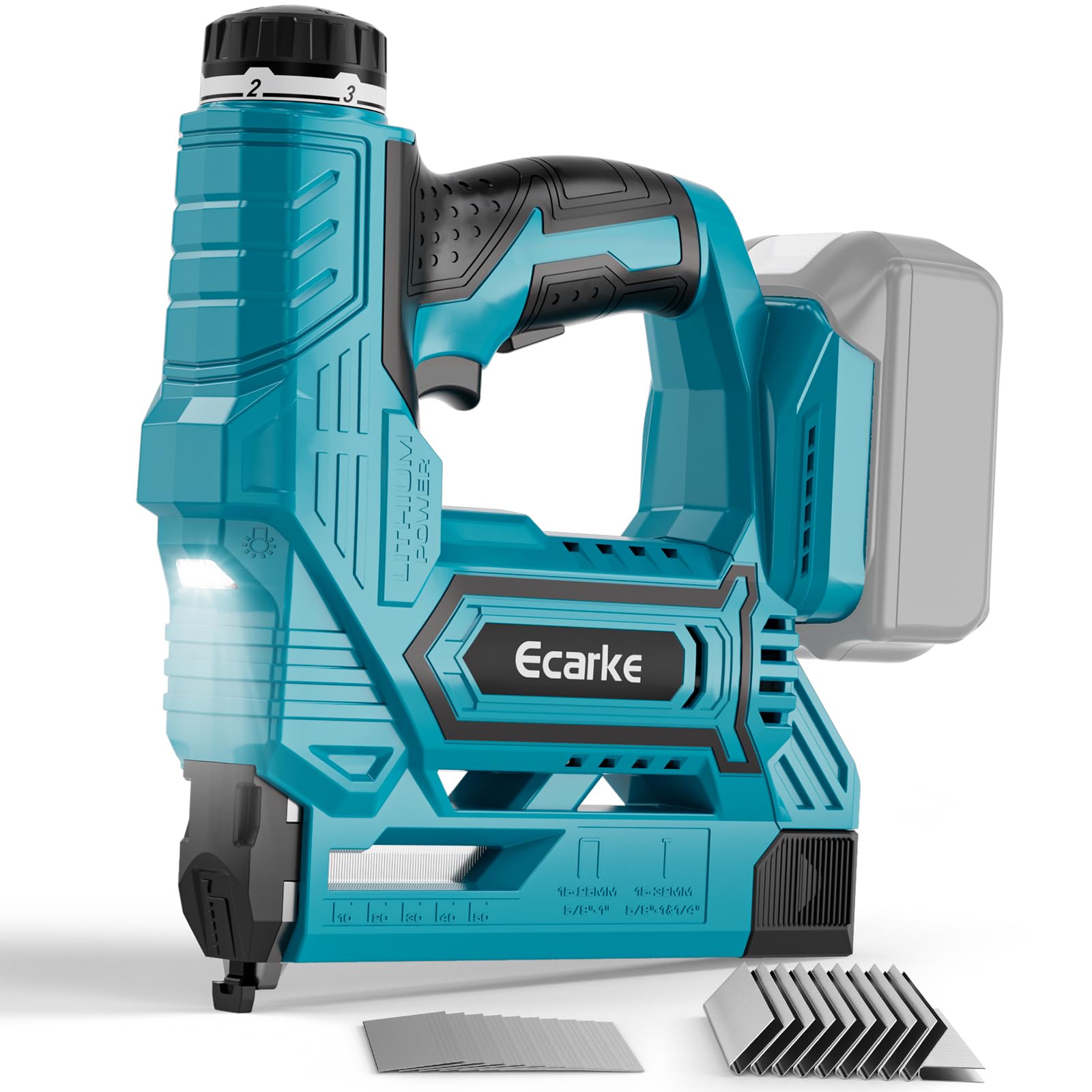 Ecarke 2-in-1 Akku-Nagler & Tacker kompatibel mit Makita 18V, 18GA