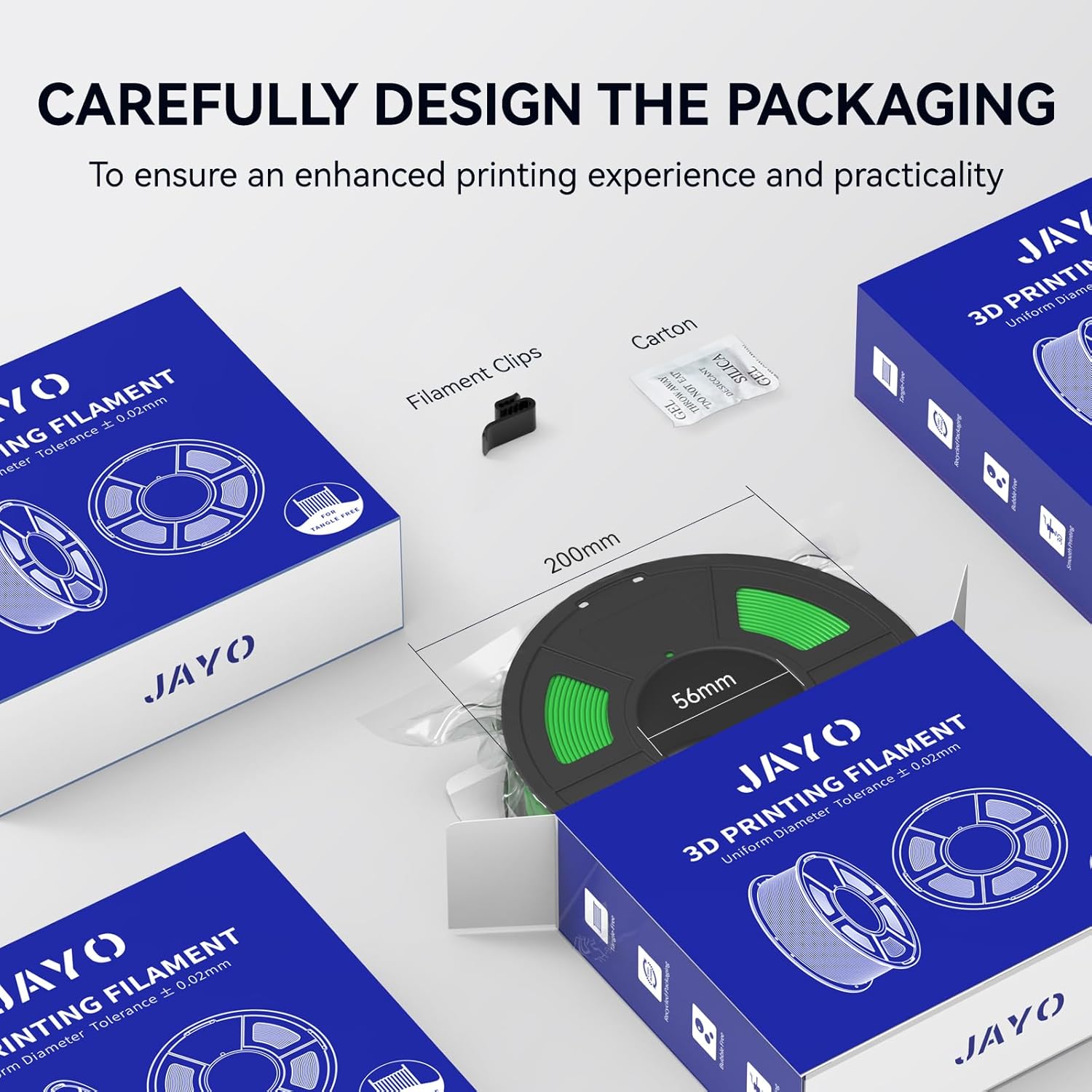 JAYO PETG Filament 1.75mm Black 1.1 KG, Strong Toughness PETG 3D Printer Filament Dimensional Accuracy +/- 0.02 mm, 2.4lbs Spool Fits for Most FDM 3D Printers - Image 8