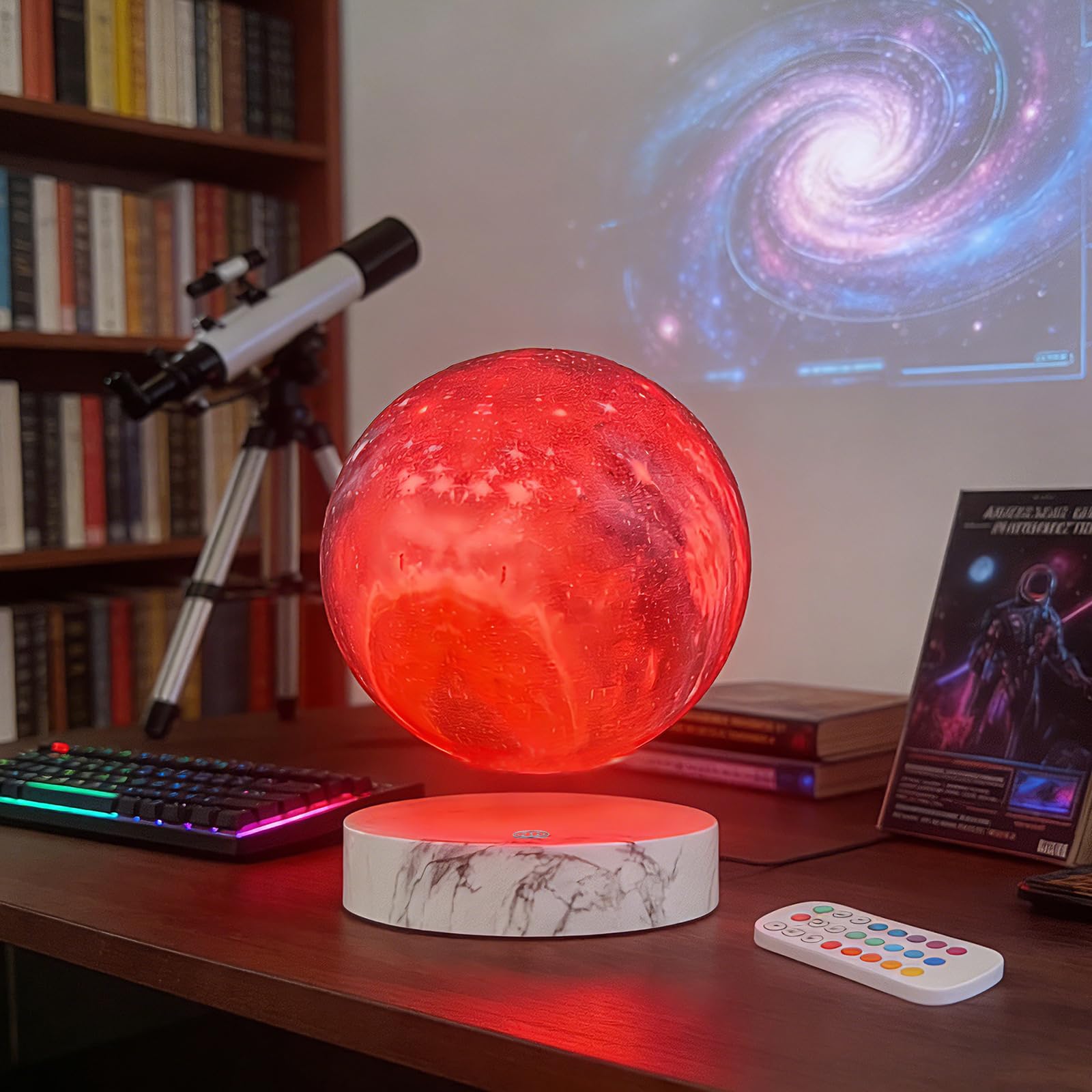 Lampada da luna a levitazione magnetica della galassia, 16 colori lampada a luna galleggiante - luce notturna per casa e ufficio regali unici
