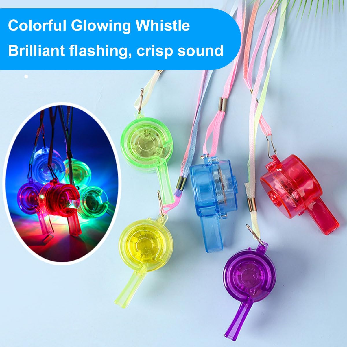 Set 20 Fischietti In Plastica Con Cordino – Colori Assortiti, Ideali Per Feste, Tifoserie, Giochi E Attività Di Gruppo