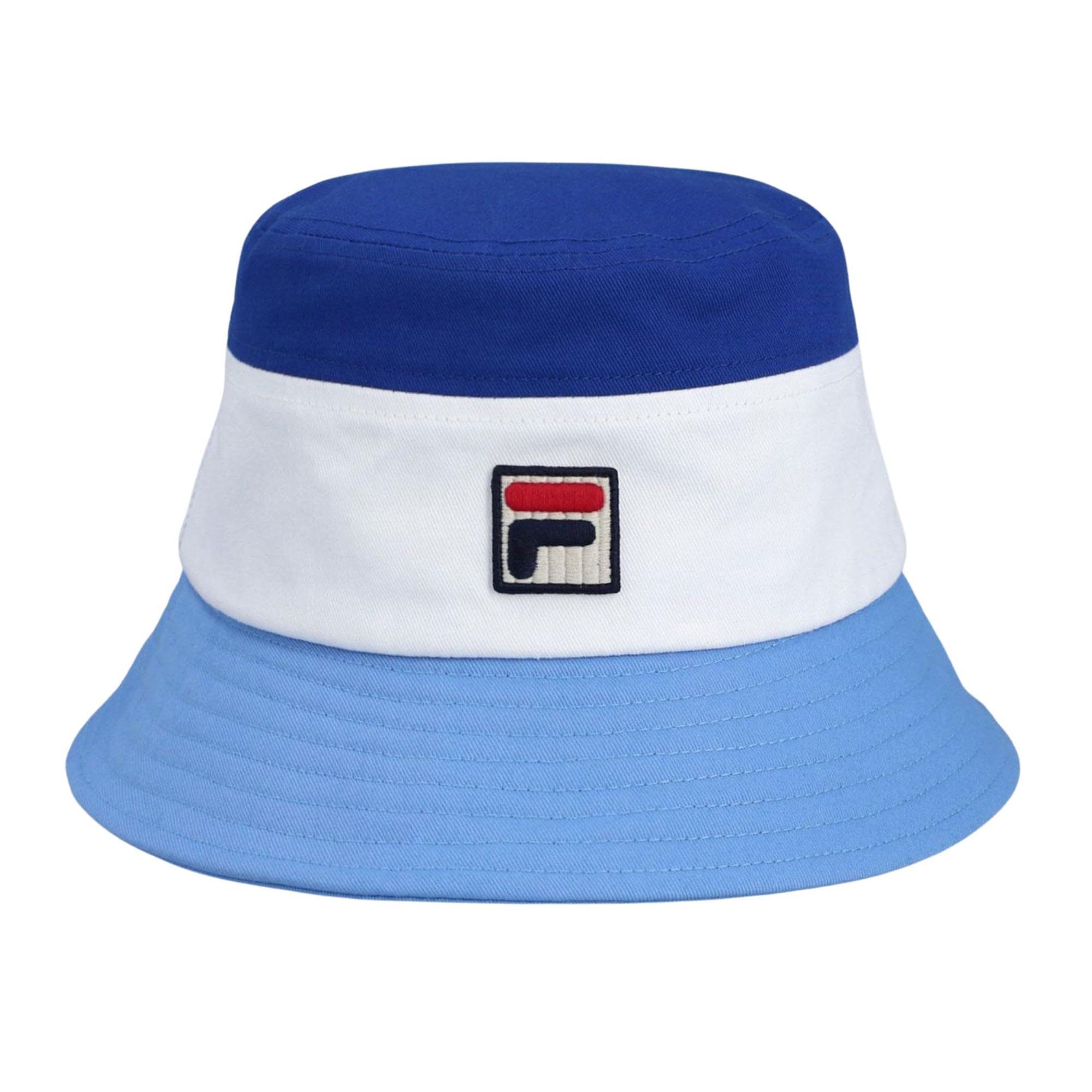 FILA Marco Tri-Colour Bucket Hat with Heritage Logo (One Size) - Frozen Fjord/Gardenia