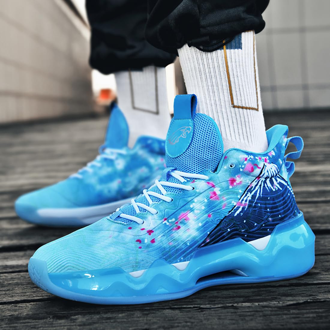 Męskie buty do koszykówki, buty sportowe, amortyzujące wstrząsy, oddychające, do koszykówki, męskie, lekkie buty sportowe, do biegania, antypoślizgowe, sportowe sneakersy, bsk f38, 36 EU