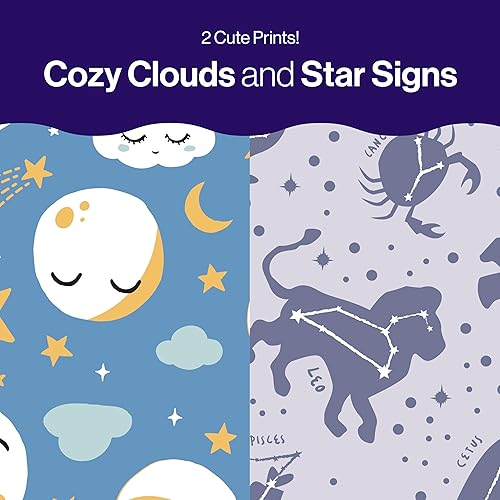 Miniatura 6 de The Honest Company Comfort Dry Disposable Overnight Diapers for Sensitive Skin, Hypoallergenic, Baby Cozy Cloud and Star Signs Design Club Box