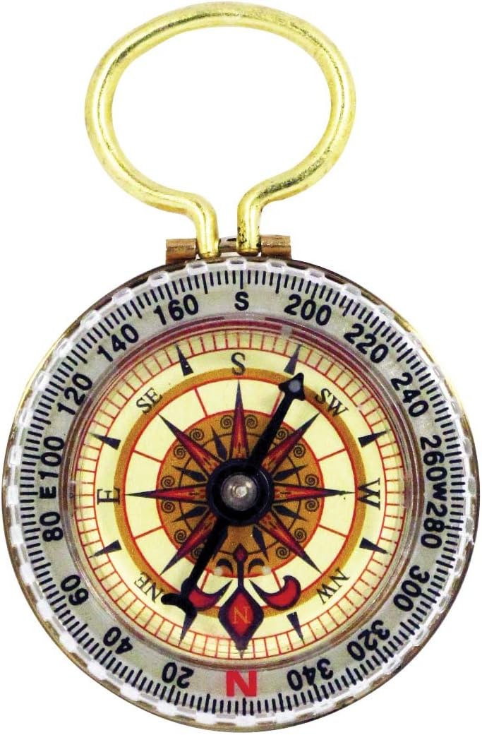 SE Glow-in-the-Dark Brass Compass - CC50B