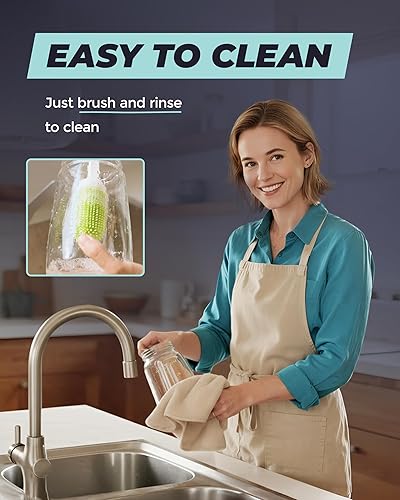 Miniatura 7 de Jarra de leche materna, vidrio resistente al calor y al frío, recipiente de almacenamiento de leche respiratoria a prueba de fugas con boca ancha y