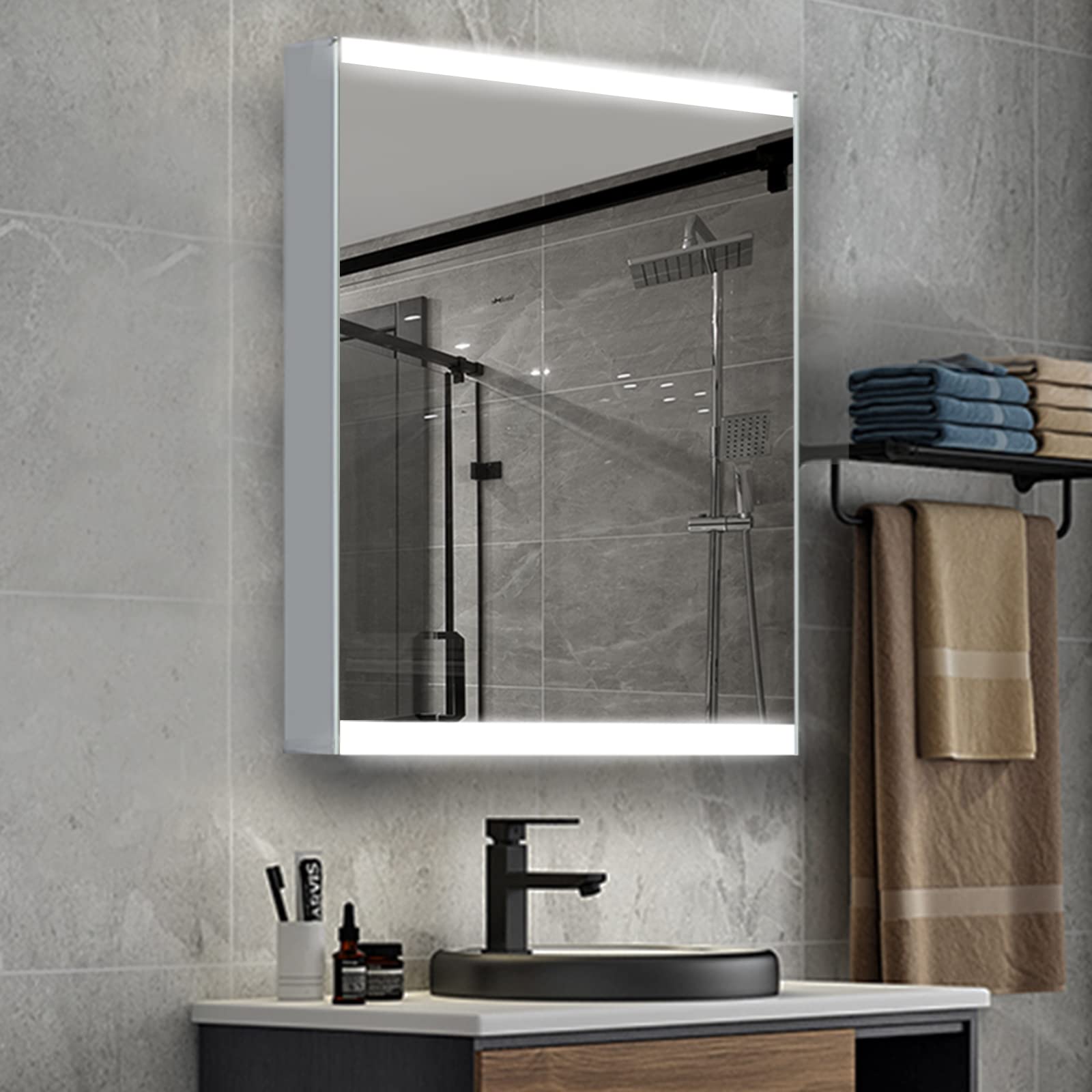 Buy ExBrite LED Lighted Bathroom Medicine with Mirror,20X26