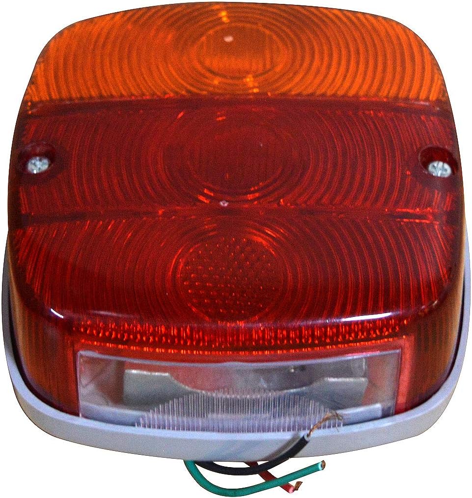 2x Rear Lights Lamp Tail Lights Assembly Set with 12v Bulbs and Licence Plate Suitable for Iveco Magirus Santana Land Rover Series III