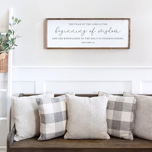 Miniatura 3 de NATVVA Póster con texto en inglés The Fear of The Lord is The Beginning of Wisdoming (El miedo del Señor es el principio de la sabiduría),