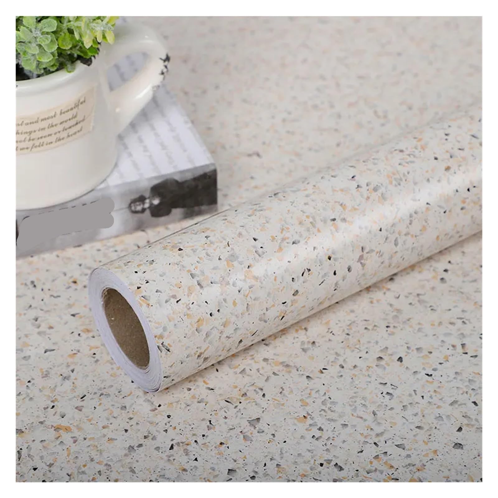 Ayztantine Shiny-775 Self-Adhesive Wallpaper Marble Gravel Wallpapers Diy Self-Adhesive Kitchen Bathroom Cabinet Wall Sticker Home(,60Cm X 5M)