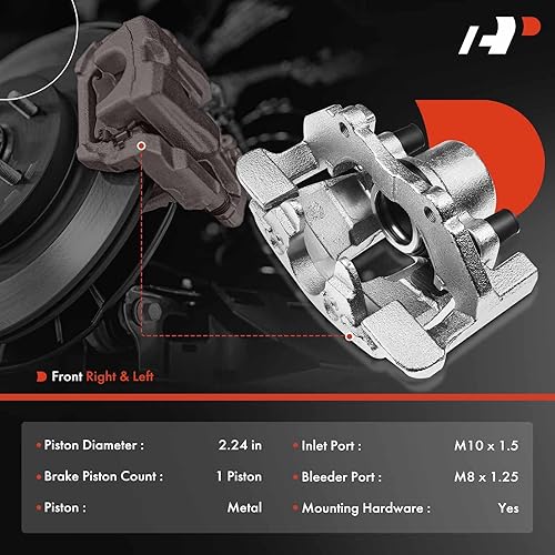 Miniatura 2 de A-Premium Pinza de freno de disco con soporte compatible con modelos Mazda - 3 2008-2013, 3 Sport 2010-2013, 5 2008-20102012-2015 - lado delantero