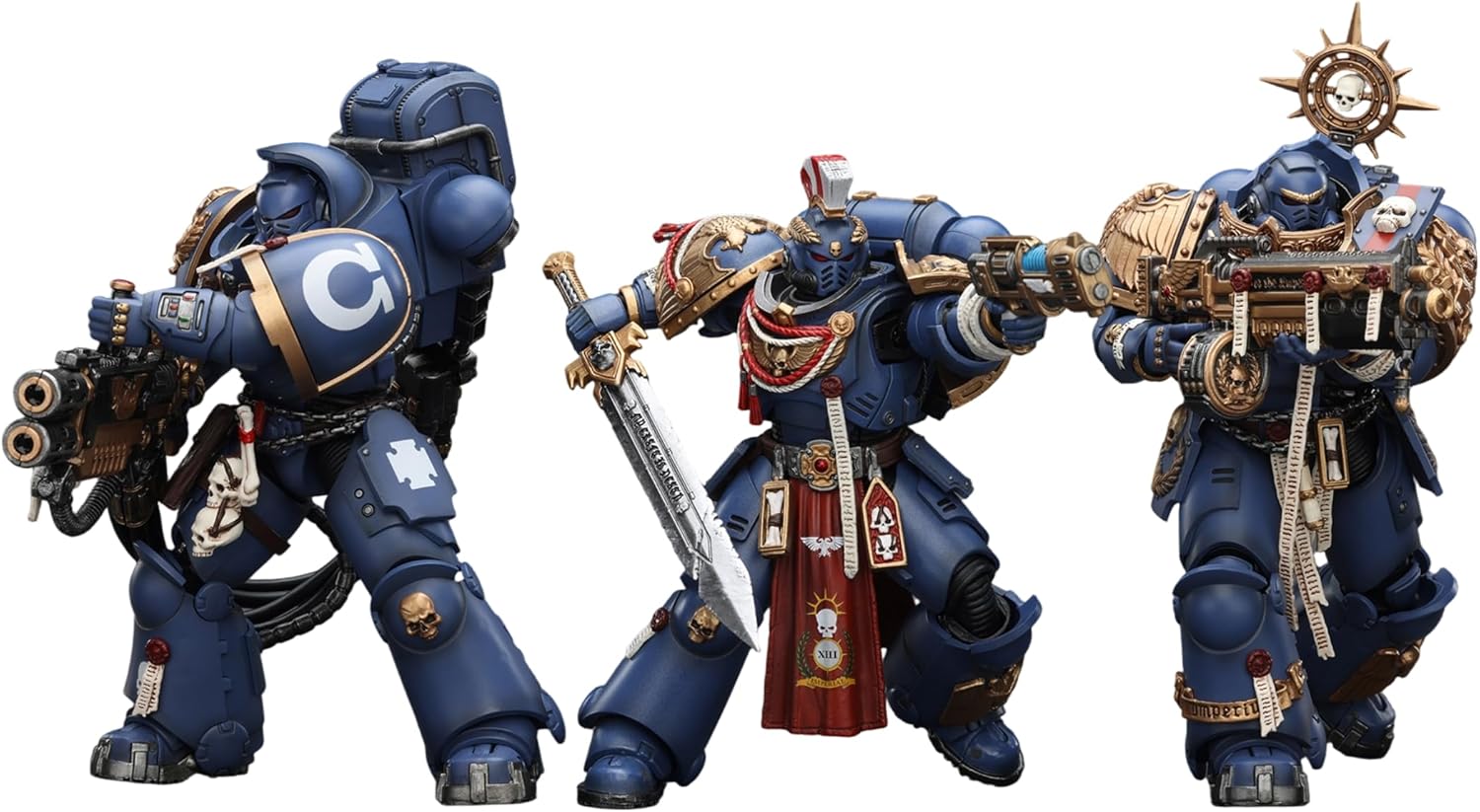 JOYTOY Warhammer 40K 1/18 Action Figures Ultramarines Relic Primus Armour 3PCS Collectible Model Birthday Gifts Warhammer Series Model