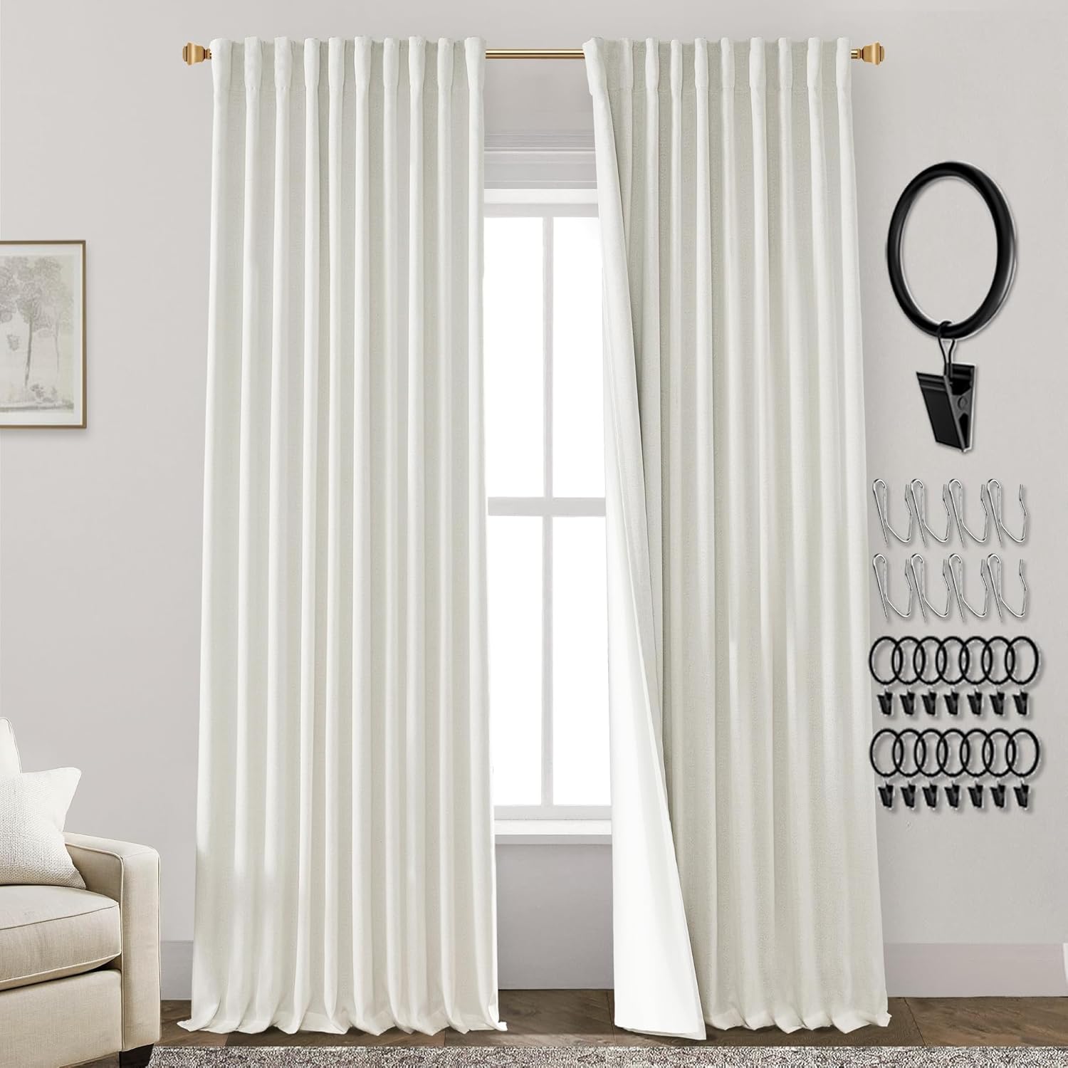 PANELSBURG Boho Curtains 2 Panels,Blackout Curtains 70 Inch Extra Wide
