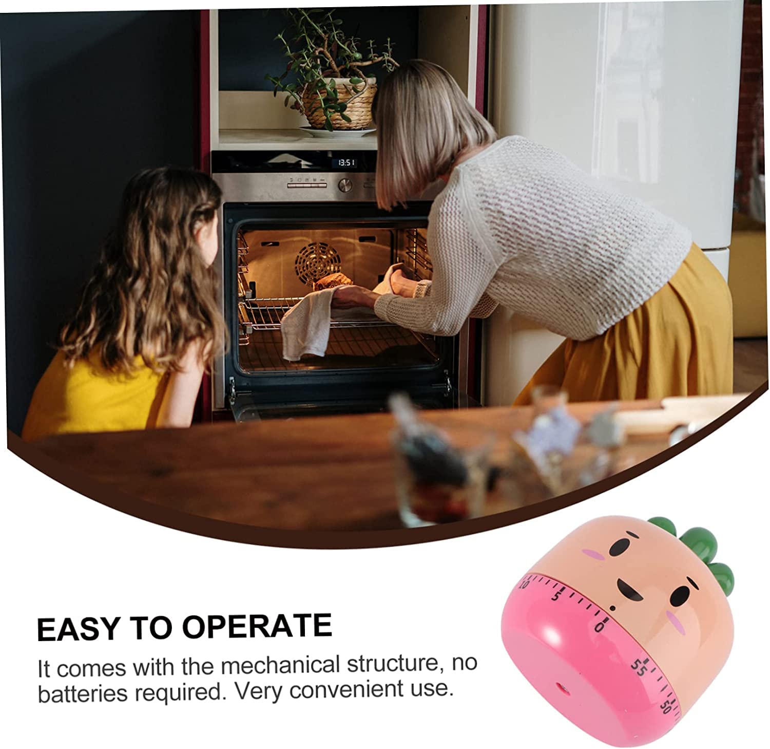 Küche Timer,Pomodoro Timer, 2 Stück Mechanischer Timer Eieruhr for Kinder Wecker for Kinder Küche Eieruhr Zeiterinnerung Werkzeug Eiererinnerung Küchenzeiterinnerung Kochtimer Mehrzweck-Timer Ofen