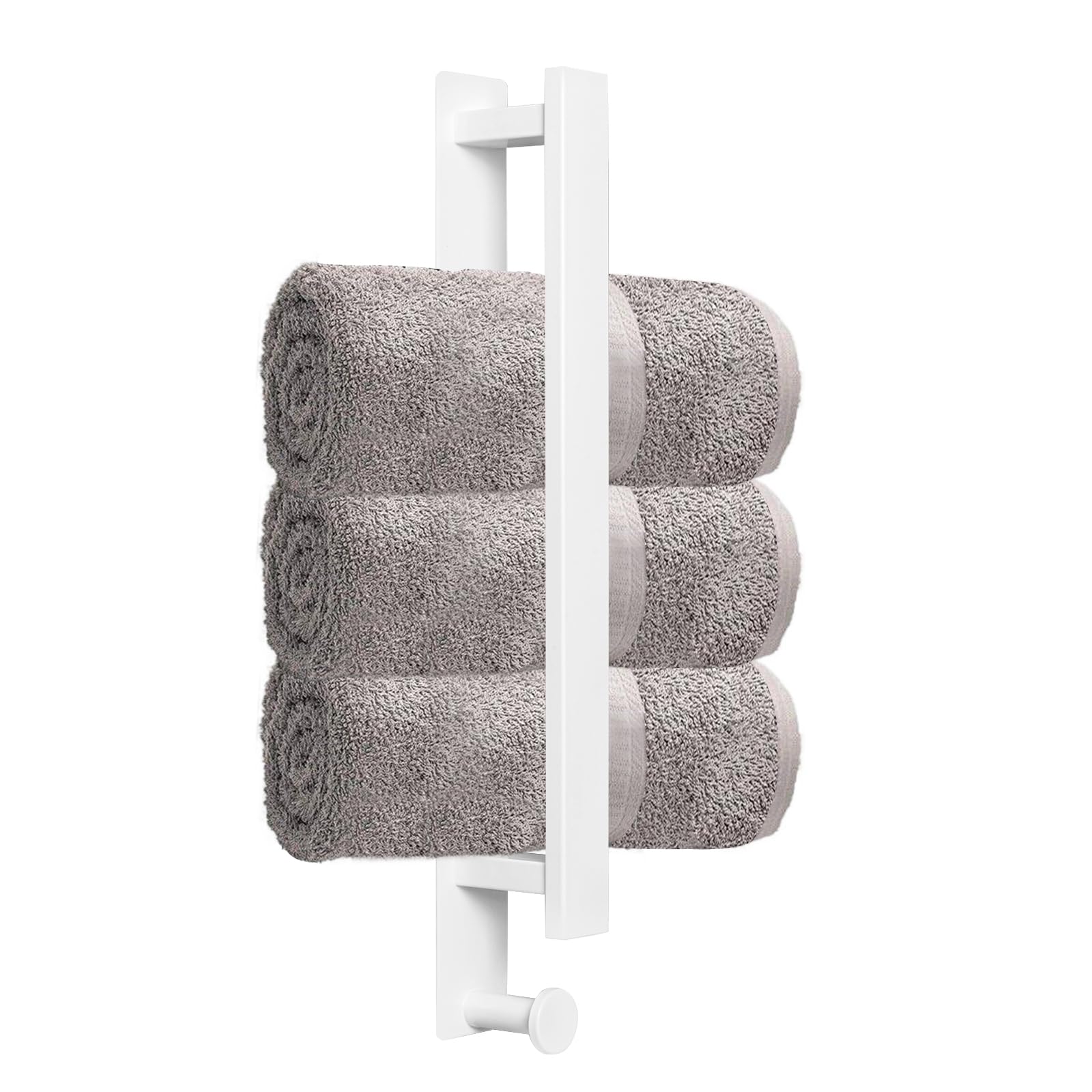 Portasciugamani Senza Foratura 40 Cm, Autoadesivo, Acciaio Inox, Per Bagno, Bianco/oro, Con Gancio