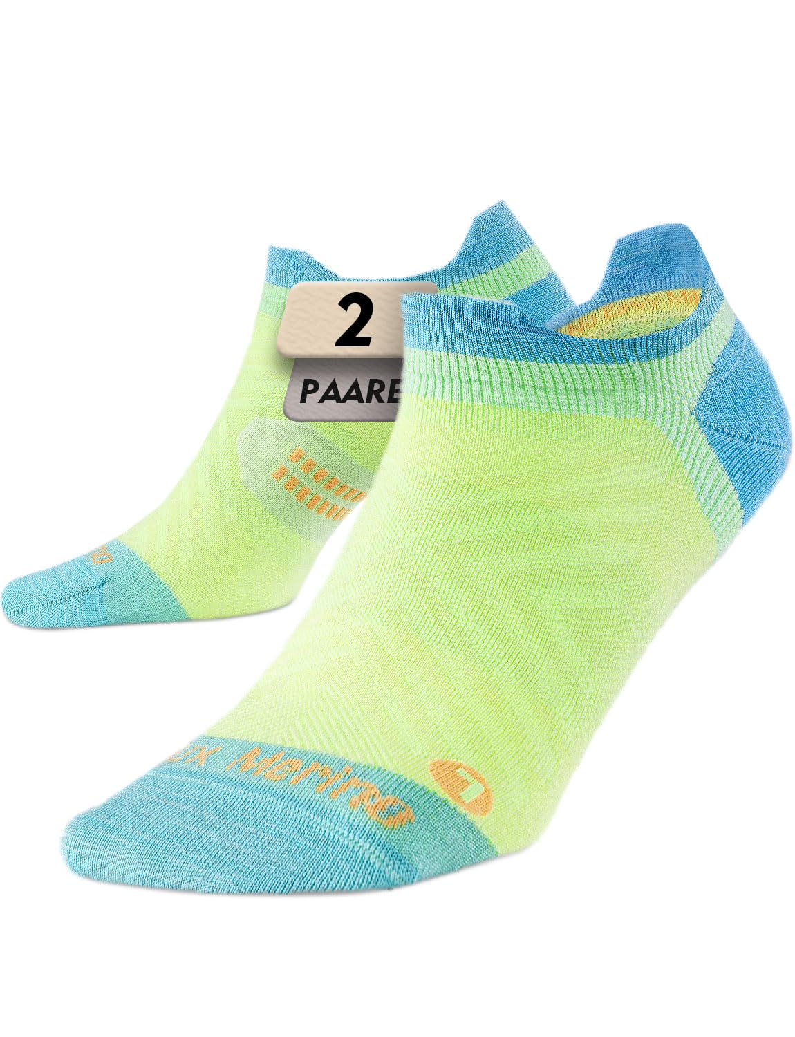 Juclise Merinowolle dünne Kurz Laufsocken Sneaker Kompressionssocken Wandersocken, anti blasen Feuchtigkeitsableitend