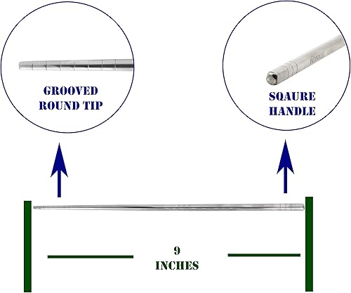 Miniatura 3 de Mandala Crafts Juego de palillos reutilizables de titanio con funda para adultos y niños portátil y apto para lavavajillas, paquete de 1 par, mango