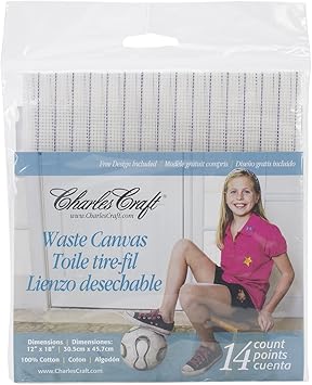 DMC Charles Craft Waste Canvas 14 Count 12 "X18"، Natural