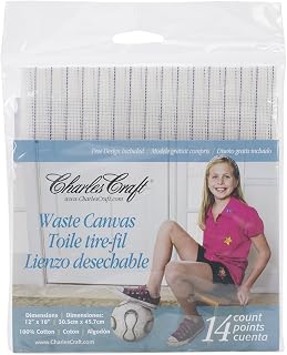 DMC Charles Craft Waste Canvas 14 Count 12"X18", Natural