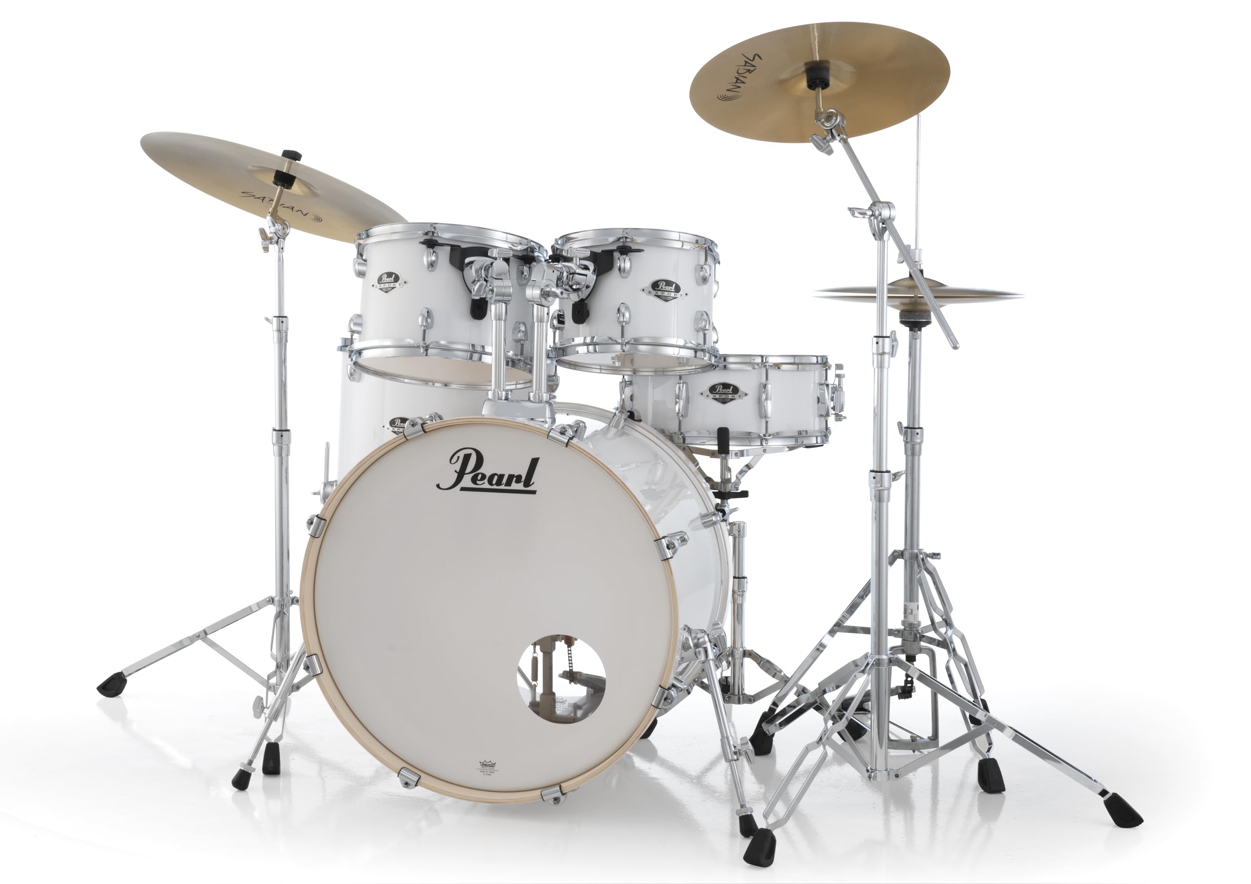 Amazon.com: Pearl Export 5 Piece Drum Set Pure White with Hardware