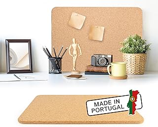 Dicker Kork Pinnwand 60x45 ohne Rahmen – 15 mm dick - für sicheren Halt & langlebige Nutzung – Pinnwand aus Naturkork, vielseitig einsetzbar