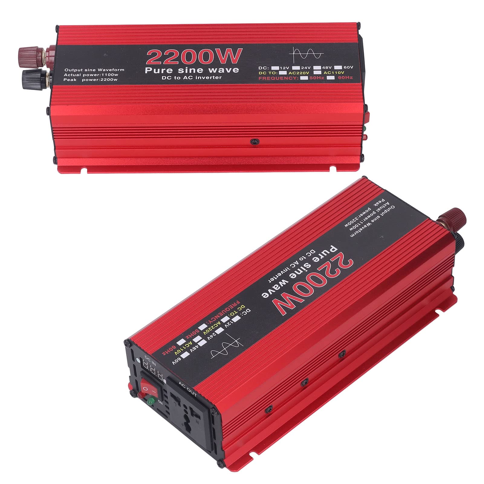 Omabeta Design Compatto con Inverter a Onda Sinusoidale Pura da 2200 W