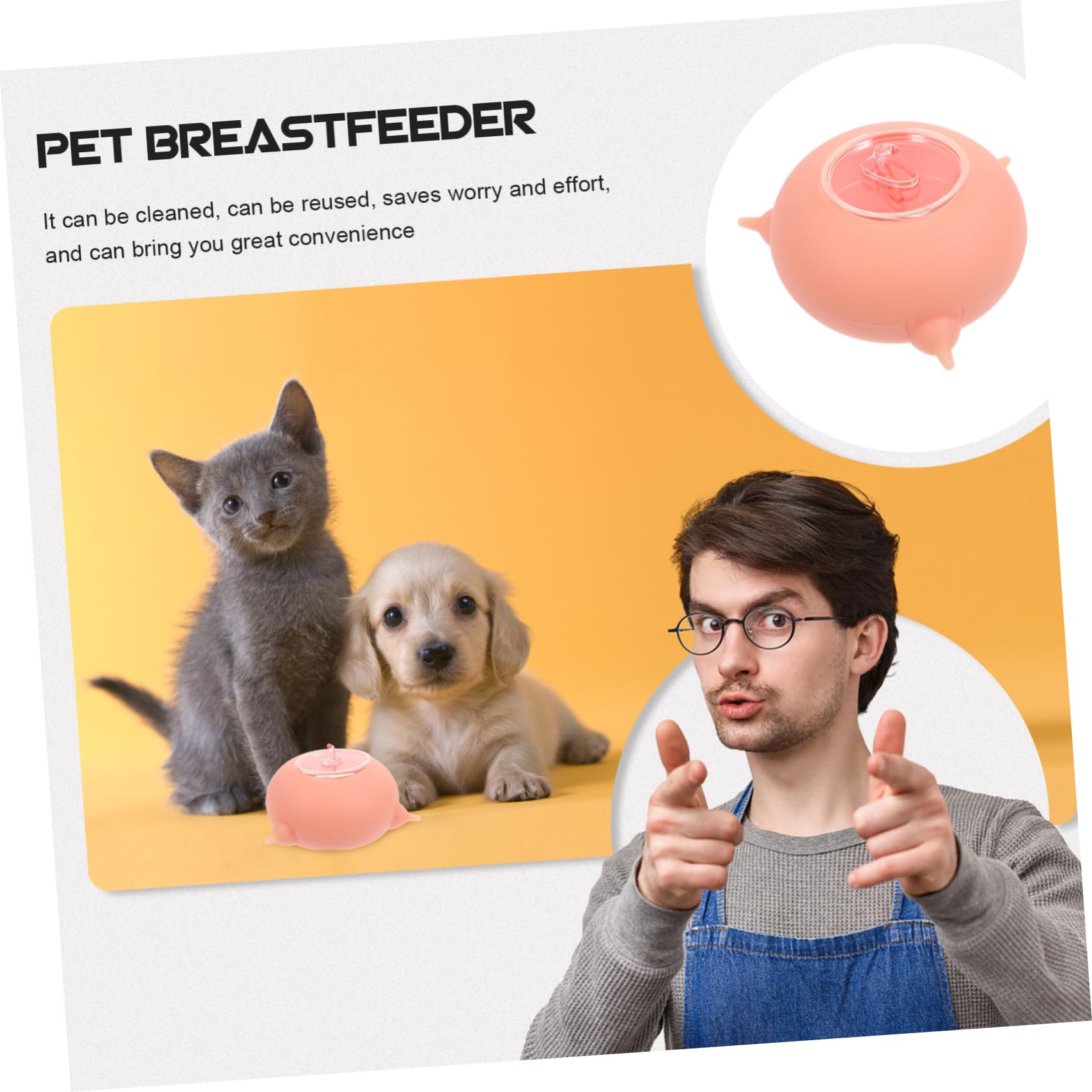 Toddmomy Alimentador De Leche Multiusos para Cachorros y Recién Nacidos Comedero Tetinas Recipiente De Herramienta De Alimentación para Mascotas Pequeñas Accesorio De Duradera