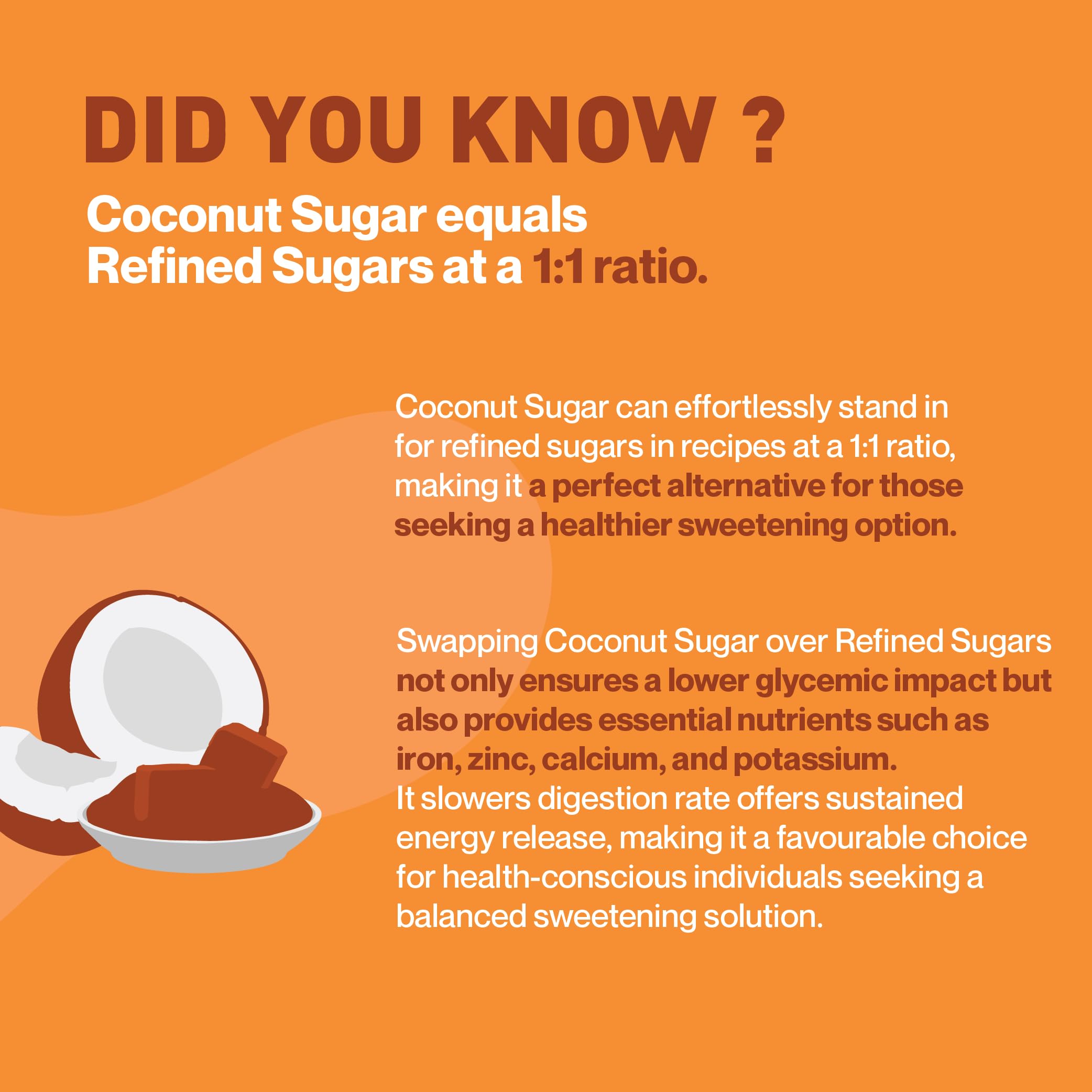 Zama Coconut Sugar 300g | Coconut Palm Sugar | Subtle Caramel Flavour | Sugar Substitute | Unprocessed and unrefined | Plant Based | Coconut Jaggery - Image 5 thumbnail