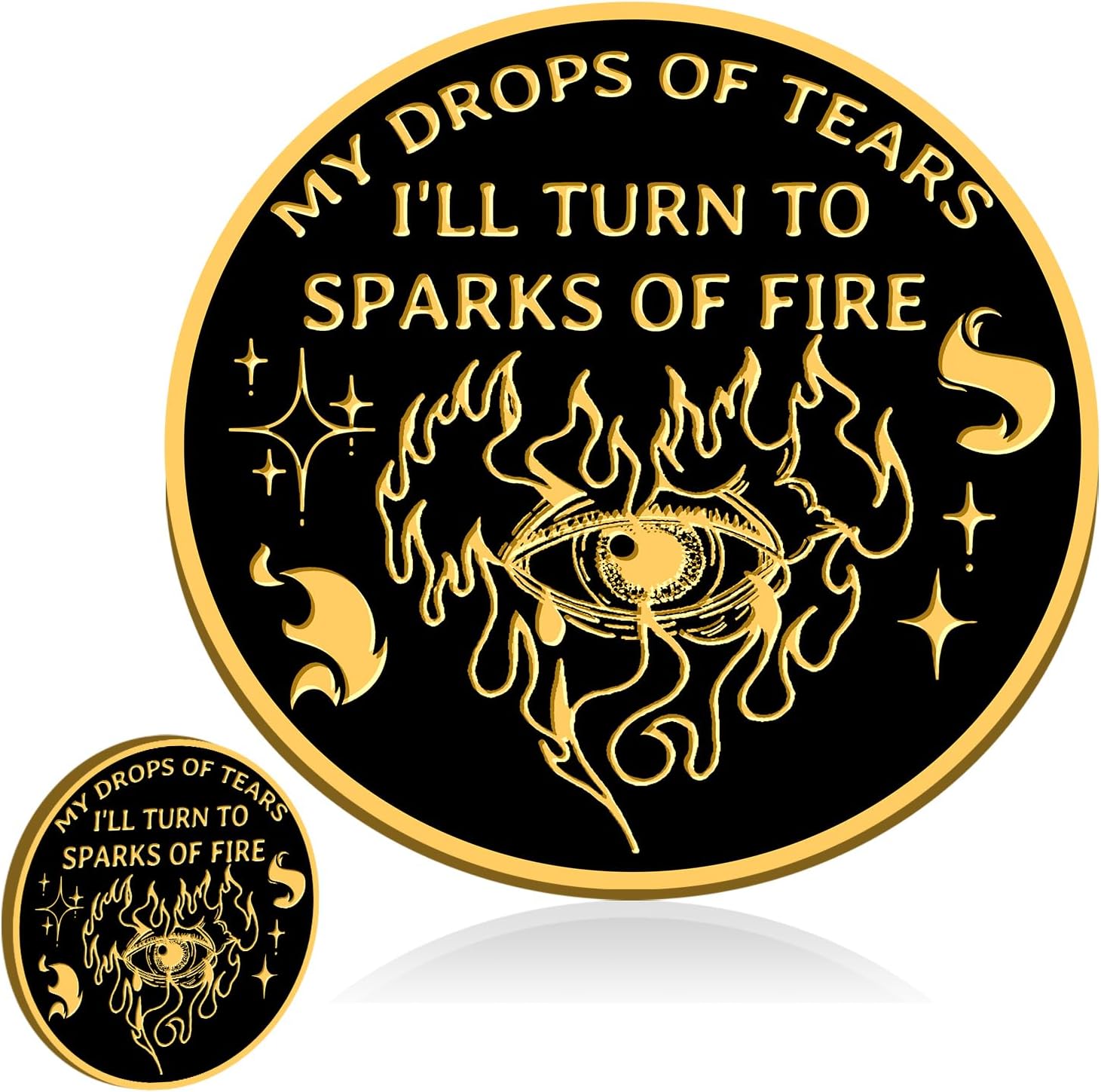 Spiritual Gifts for Women Inspirational Gifts for Women Cheer Up Gift for Female Friends Positivity Gift to Woman My Drops of Tears Will Turn to Sparks of Fire Unique Keychain Jewelry