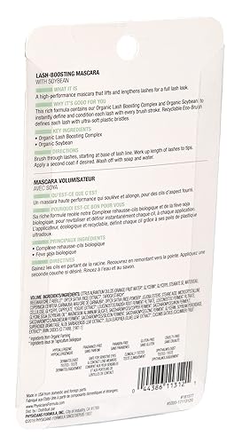 Miniatura 20 de Máscara orgánica de Physicians Formula Organic Wear All Natural Origin Mascara, maquillaje orgánico, negro, prueba dermatológica Rímel de origen