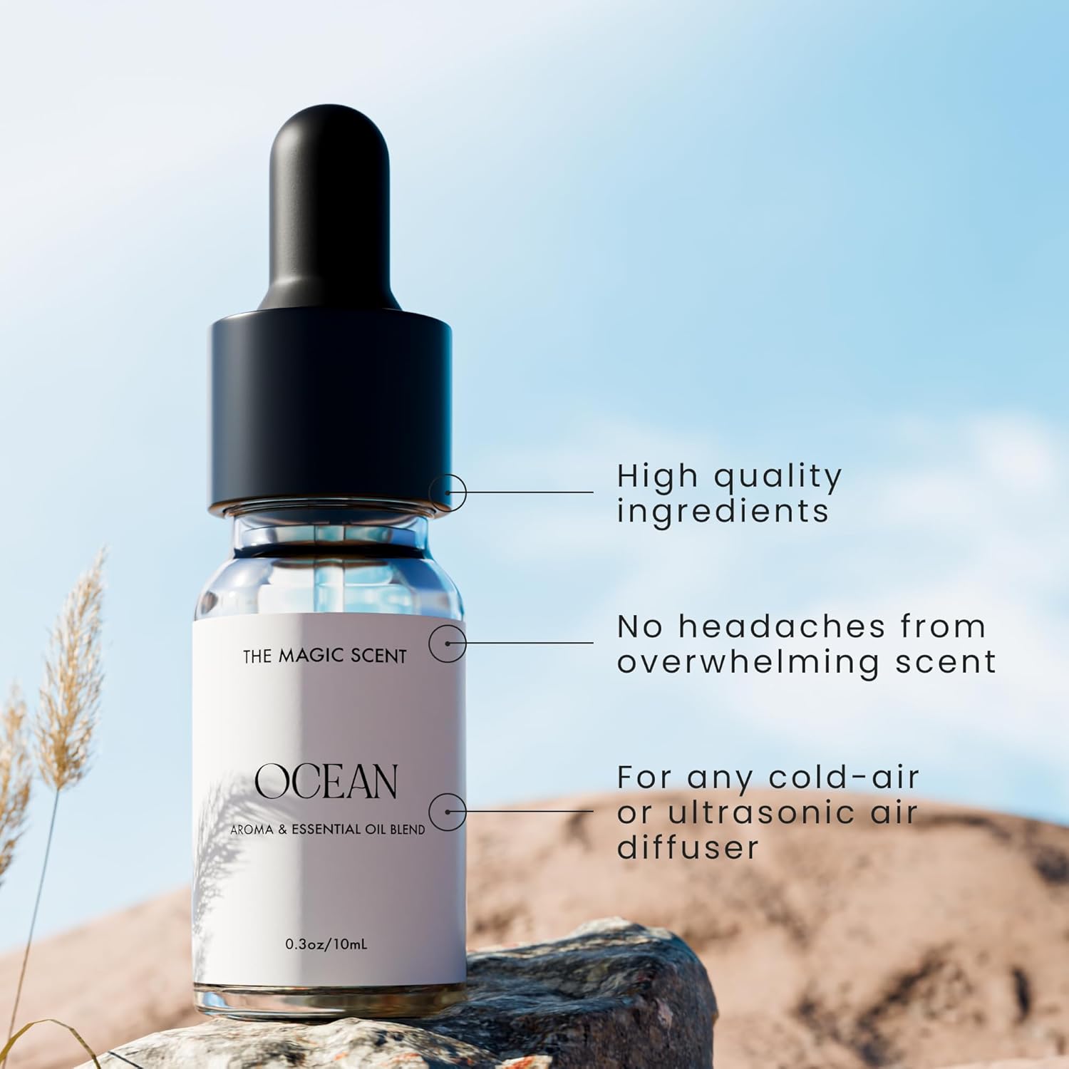 The Magic Scent Ocean Diffuser Oil - Cold-Air & Ultrasonic Scented Oils for Diffuser Inspired by Bali - Essential Oils for Diffusers Aromatherapy - 0.34 Fl Oz, 10 ml - Image 3