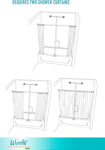 Miniatura 2 de Able Life Barra de agarre universal para bañera a techo, mango de bañera ajustable, poste de transferencia para bañeras, barandillas de seguridad