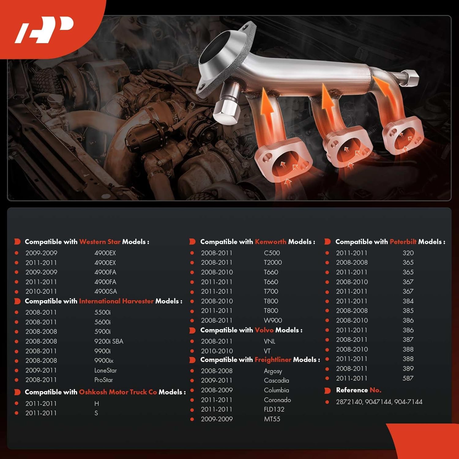 A-Premium Engine Coolant Temperature Sensor [2 Blades] Compatible with International, Kenworth, Oshkosh, Peterbilt, Volvo, Freightliner, Western Star, fits Harvester 5500i ProStar, C500, T2000 & More
