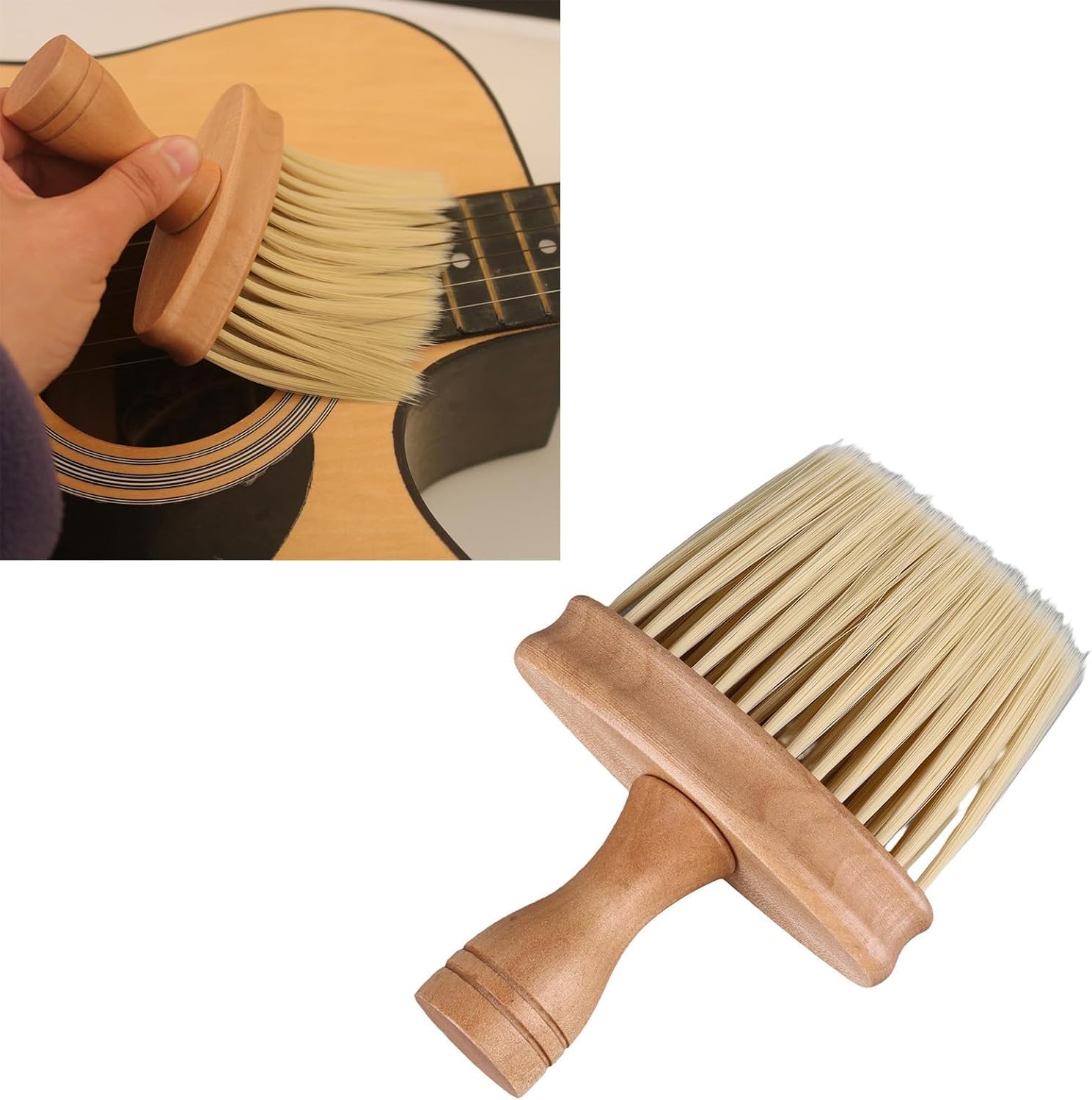 Keyboard Brush | Stable Wooden Instrument Dust Tool | Portable Double Sided Anti-Static Dusting Brush Cleaner for Pianos Synthesizers Guitars PC Laptops Vents Printers Furniture, Pack of 1-image-4