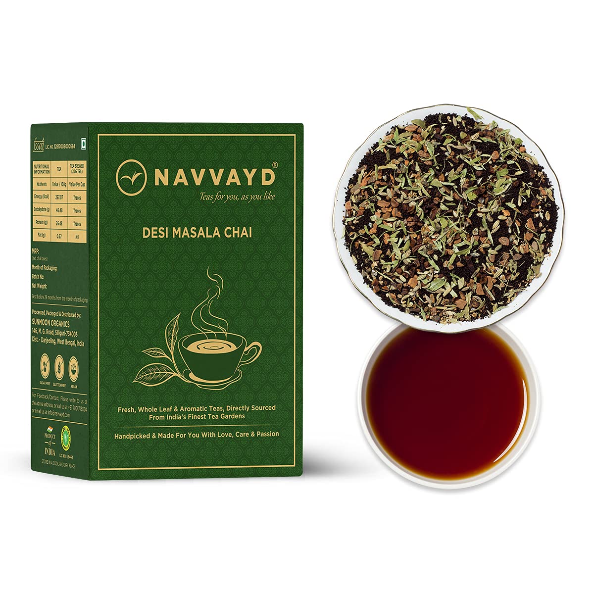 Navvayd Desi Masala Chai, With Cardamom, Cinnamon, Black Pepper, Clove, Fennel Seeds & Ginger, Premium Blend, (400 Gm, 200 Cups) (B089DMCSV1) Amazon Price History, Amazon Price Tracker