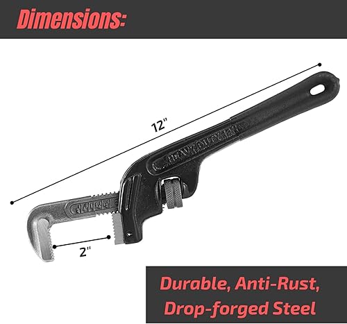 Miniatura 2 de Mr. Pen - Herramientas de fontanería compensadas de 12 pulgadas, llave de tubo, grande, lisa