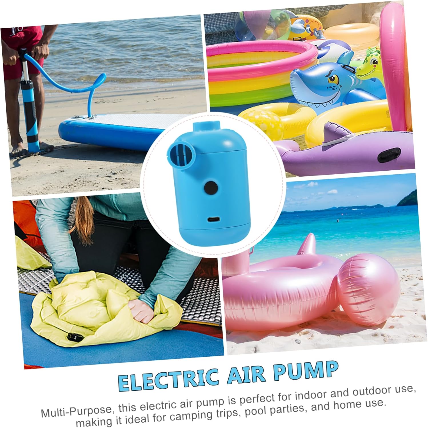 Portable Electric Air Pump for Inflatables Xmas Fast Inflation Outdoor