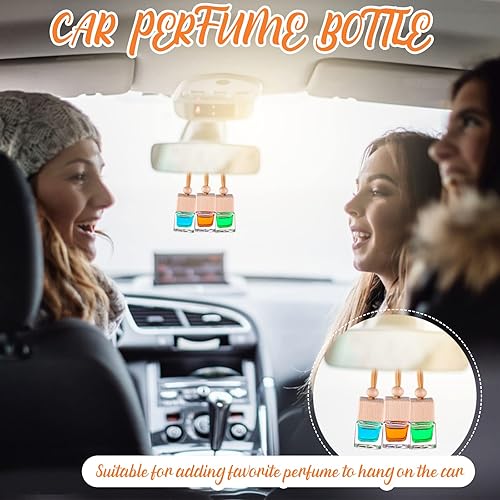 Miniatura 5 de 60 piezas de ambientador colgante para automóvil, botella difusora de vidrio vacías, botellas de perfume de vidrio, difusor de aire, botella