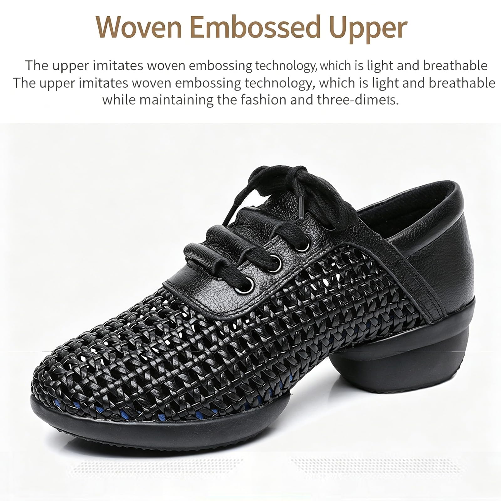 Zapatos de Baile Jazz Mujer con Suelas Divididas Zapatos de Entrenamiento Moderno Jazz con Cordones para Yoga Exteriores
