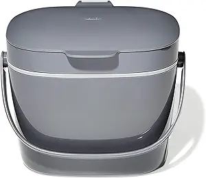 OXO Good Grips EASY-CLEAN COMPOST BIN - CHARCOAL - 1.75 GAL/6.62 L