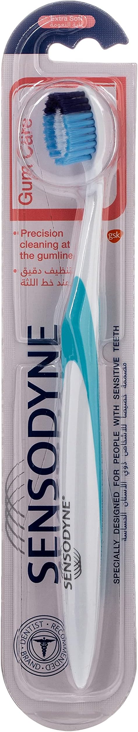 Toothbrush for Sensitive Teeth, Gum Care Brush with Extra Soft Bristles, Multi-Colour