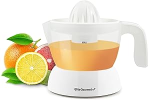 Elite Gourmet Electric Citrus Juicer Squeezer for Orange, Lemon, Lime and Grapefruit:...