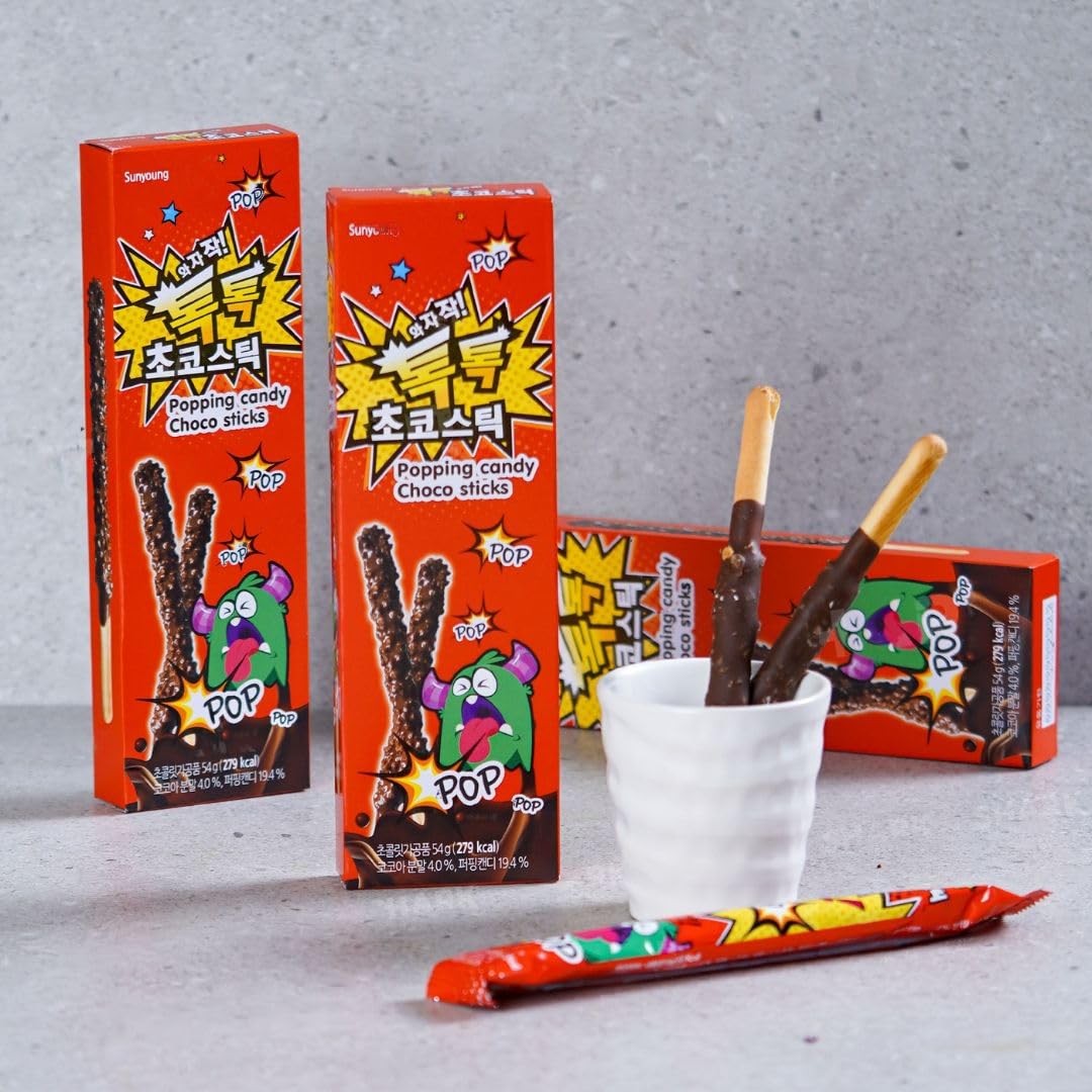 Korean Market | Caja Misteriosa de Dulces Coreanos | Un Regalo Dulce | 1 Caja Galletas Choco, 2 Refrescos, 2 Sticks Galleta y Choco, 2 Nubes de Caramelo, 2 Algodón de Azúcar y 2 Gominolas Coreanas