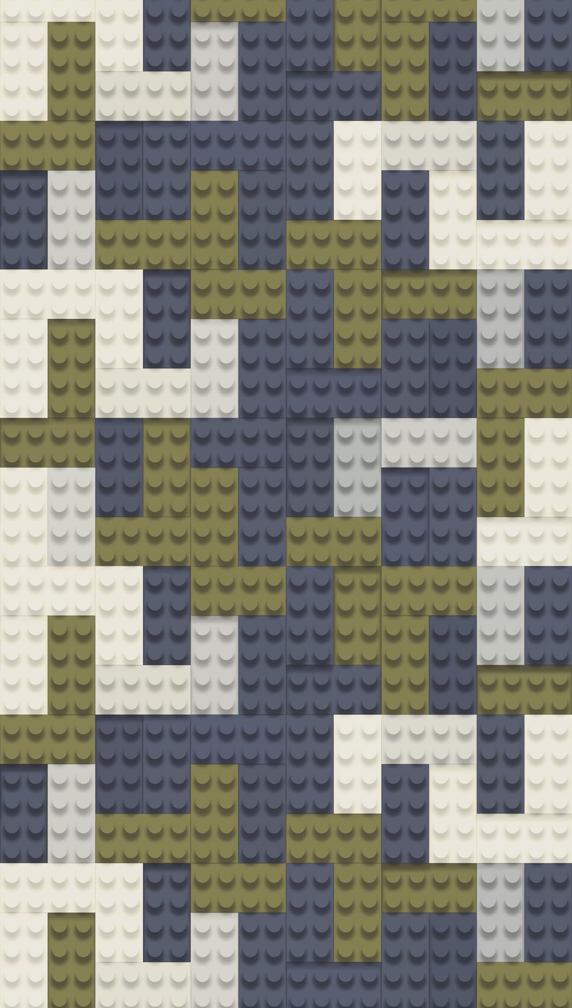 Papier peint intissé blocs de construction effet pierre beige et bleu haut de gamme