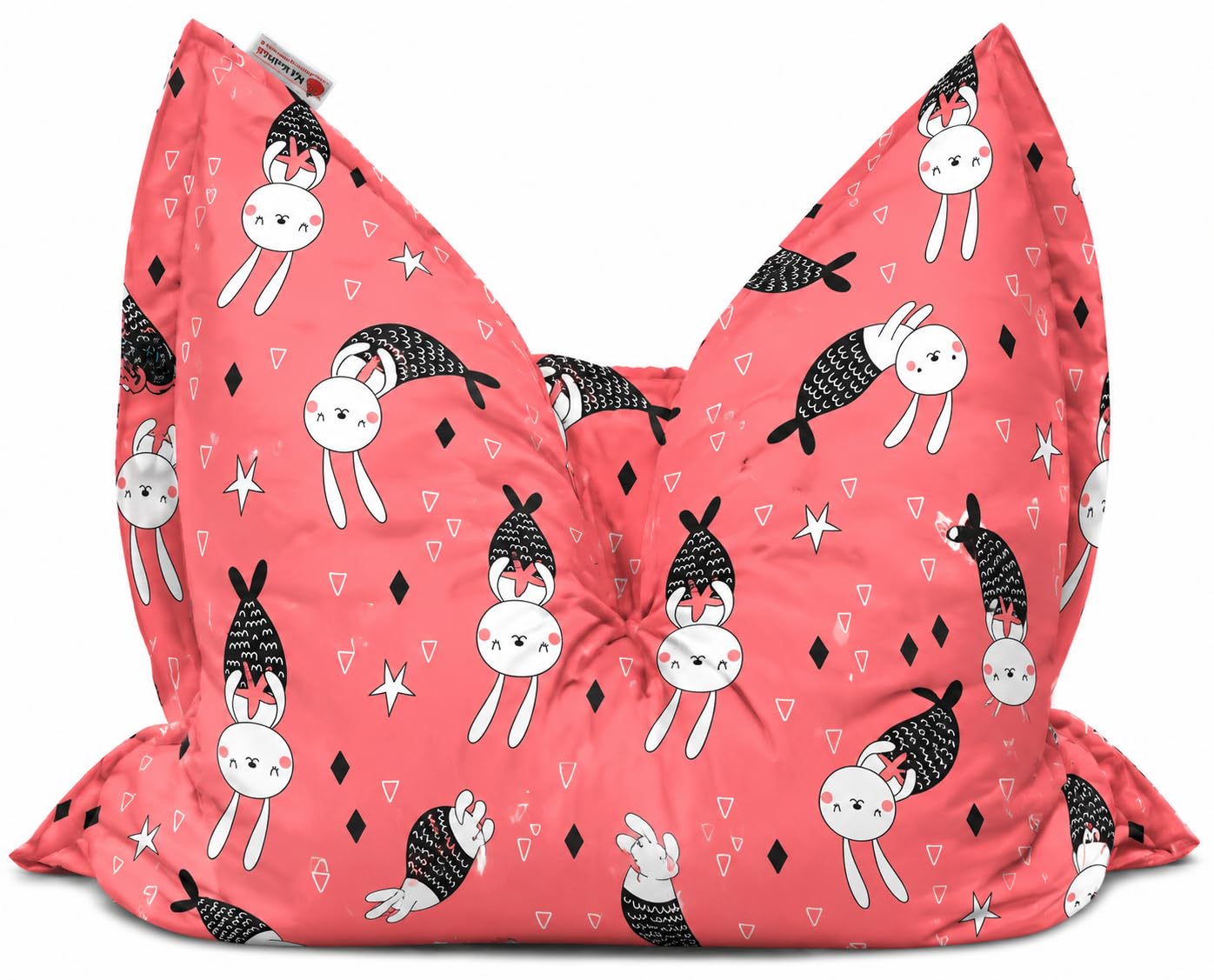 MaxiBean Large Bean Bag Chair for Kids and Children - Gaming BeanBag Cushion with Filling Beans Included, Perfect for Living Room, Bedroom, Garden and Outdoor Use Weather Resistant - Bunny Blis