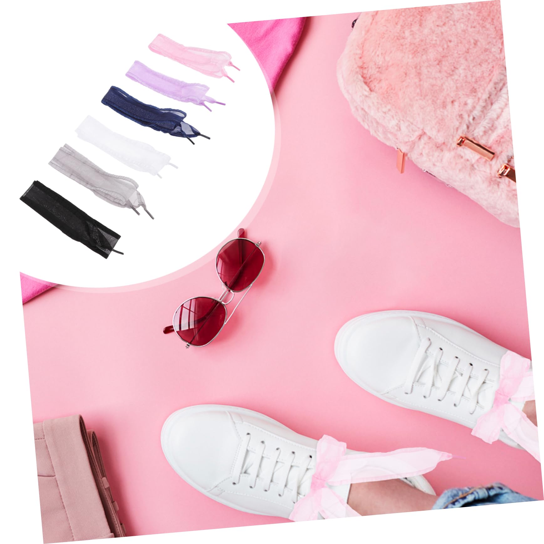 30pares Cordones De Cinta De Chiffon Cordones De Zapatos De Mujer Para Zapatillas y Ocasiones Especiales